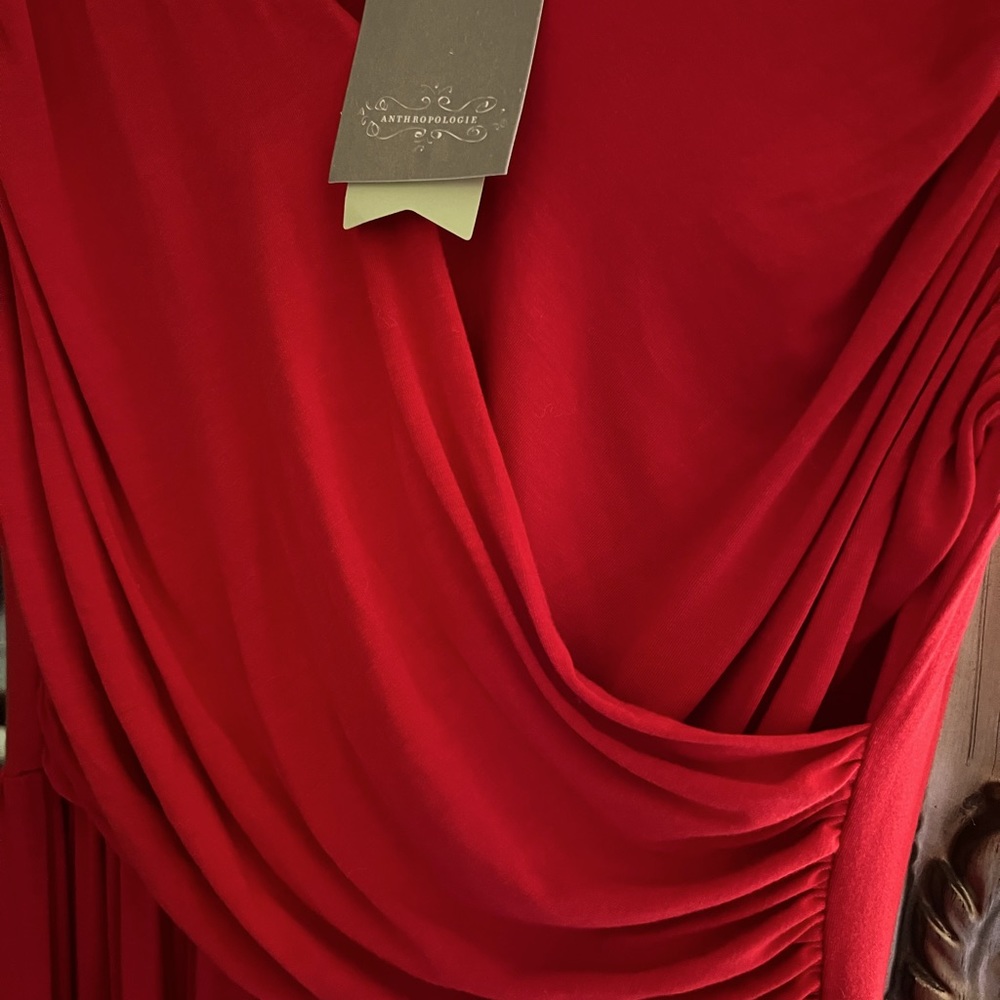 Anthropologie pure red sexy Aline Jersey dress